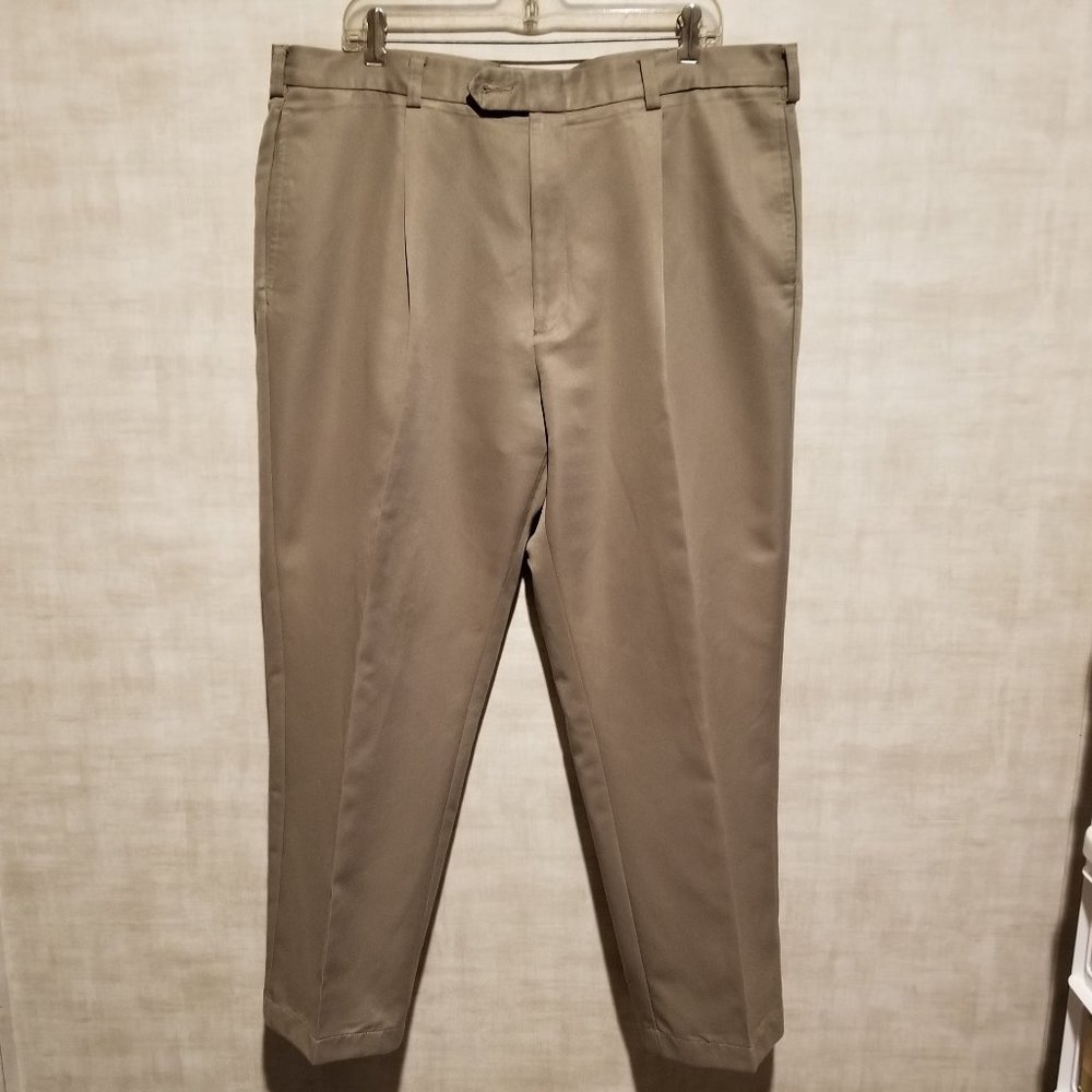 FLEXSLAX MEN KHAKI DRESS PANTS